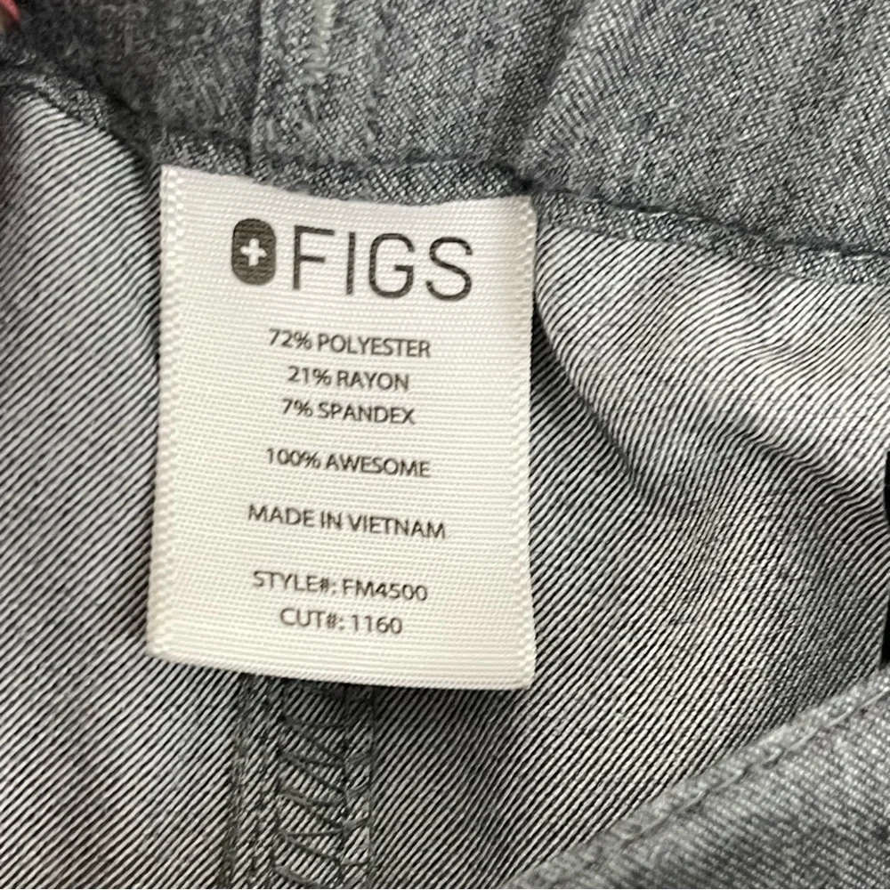 FIGS Technical Collection Scrub Pants Gray Mens XL Straight‎ Leg FMA500